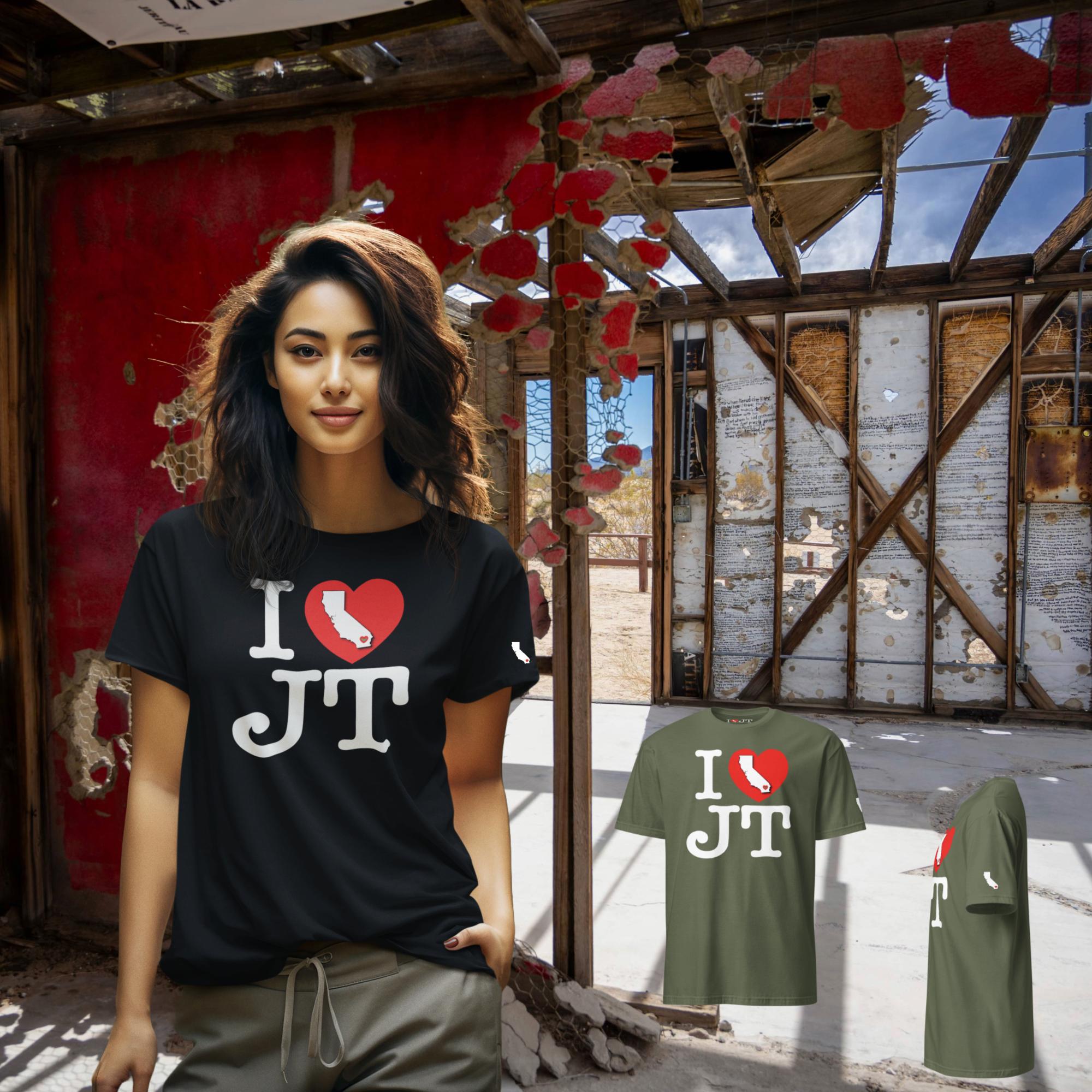 I HEART JOSHUA TREE Unisex Tee (BLK/MILGRN)